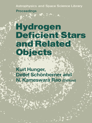cover image of Hydrogen Deficient Stars and Related Objects